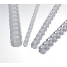 Пружины для переплета пластиковые  8 мм, для сшивания 21-40 листов, белые, 100шт.